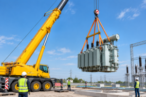 Heavy Transformer Rigging, Moving & Setting Services