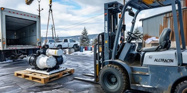 Forklift-assisted Lathe Movers
