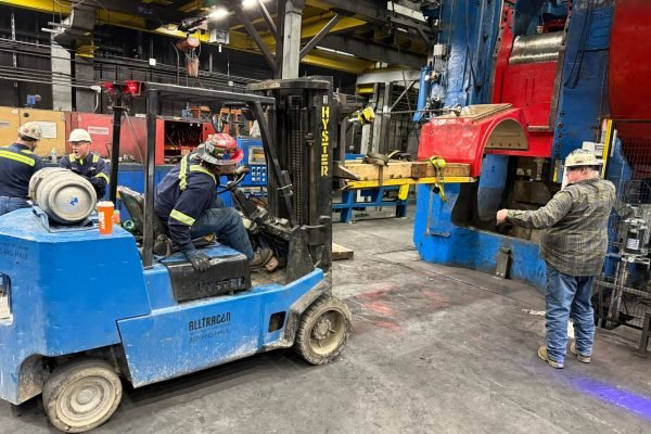 Internal Machinery Moving Relocating Equipment Across a Building